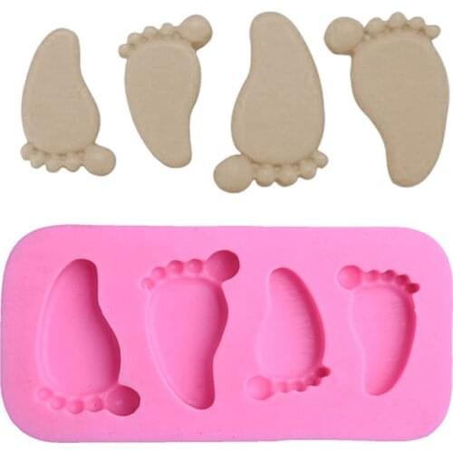 DIY Silicone Mold Cute Fondant Decor Resin Jewelry Making Baby Hand Foot Form 3D