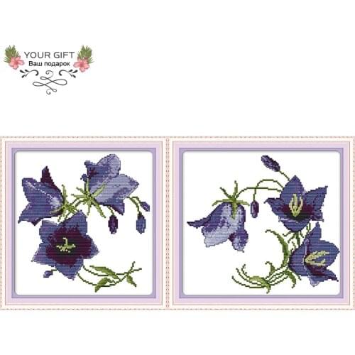 Joy Sunday H764 H765 14CT 11CT Counted and Stamped Home Decor Summer Lily Of The Valley Embroidery DIY Cross Stitch kits