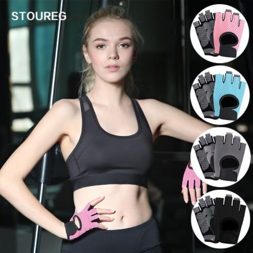 Breathable Men Women Fitness Gloves Gym Weightlifting Gloves Bodybuilding Training Gloves Non-slip Cycling Half Finger Gloves