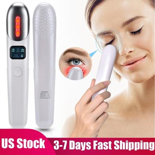 Electric Eye Massager USB Anti Wrinkle Relief Eye Fatigue LED Photon Hot Massage Vibration Heating Therapy Eye Care Instrument