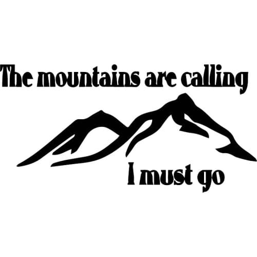 Mountain Thrilling Adventure High-quality Decals Car Decoration Personality Pvc Waterproof Decals Black/white, 16cm*8cm