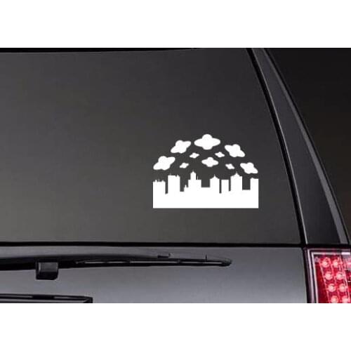 Alien Spaceship With Five Beams Stickers Window Door Decal Vinyl Car Decals WaterProof ZP0454