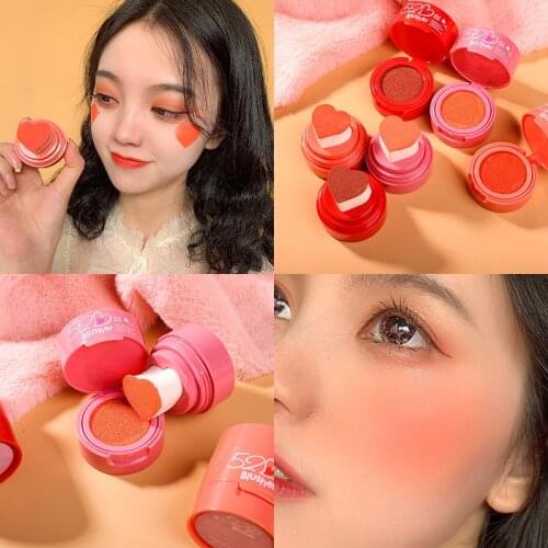 XIXI Girl Heart Love Blush Net Red With The Kiss On The Sweetheart Seal Air Cushion Blush Face Makeup Cont Shadow Comestis TSLM2