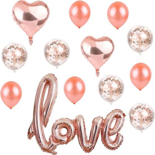 HOT! Ligatures Love Letter Foil Balloon Anniversary Wedding Valentines Birthday Party Decoration Champagne Cup Photo Props