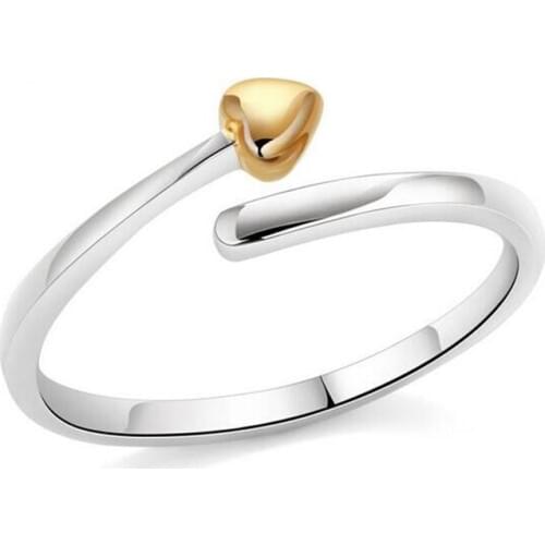 Hot Popular Simple Fashion Love Korean 925 Sterling Silver Jewelry Heart-shaped Opening Ring SR73