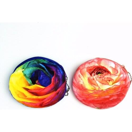 M192 2017 Cartoon Cute Women Purses Beautiful Roses Of Love Wallet Girl Cute Plush Cloth Small Wallet Bank Bus Card Bag