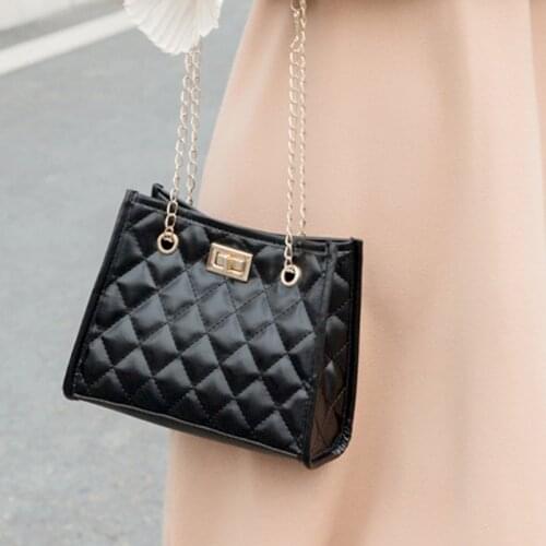 Diamond Lattice PU Small Chain Bag Shoulder For Women 2021 Mini Phone Fashion Crossbody Bag Female Trend Handbag Messenger Bags