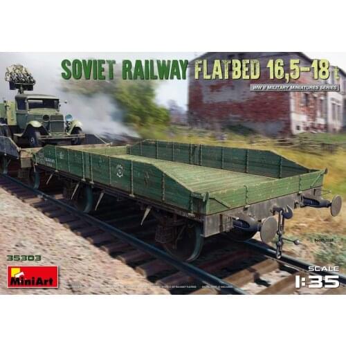 MiniArt 35303 1/35 Soviet Railway Flatbed 16,5-18t - Scale Model Kit