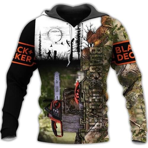 Fashion mens hood with 3D chainsaw print sweatshirt with mens / womens Hoodie casual comfortable zipper Hoodie