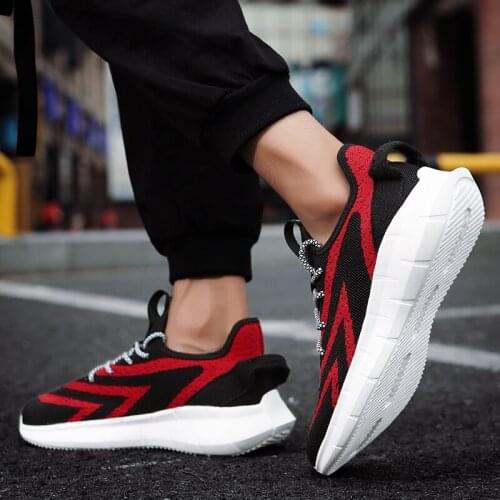 Sapatos Casual Sport Shoes Men Sports Casual Zapatos Casuales Sneaker Solid White Fashion Knitting Black Sneakers Male 39 S