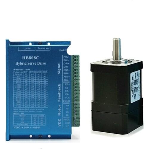 Nema 17 0.4N.m/ 0.5N.m/0.6N.m/step driver kit Hybird Servo Driver 42HB250-40B HB808C 86 2 Phase Stepper Motor