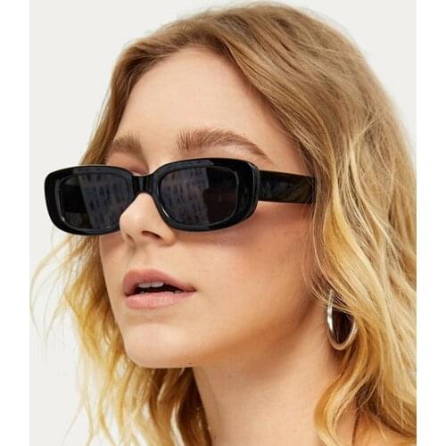 2021 New European And American Style Square Sunglasses Travel Rectangle Small Vintage Retro High Definition Sunglasses Dropship