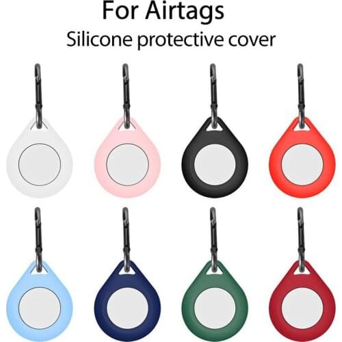 New For Apple Airtags Liquid Silicone Protective Sleeve For Apple Locator Tracker Anti-lost Device Keychain Protective Sleeve