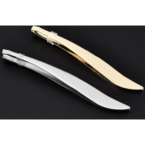 Professional Stainless Steel Tweezer Eyebrow Nose Hair Clip Remover Tool Banana Clip Makeup Tools
