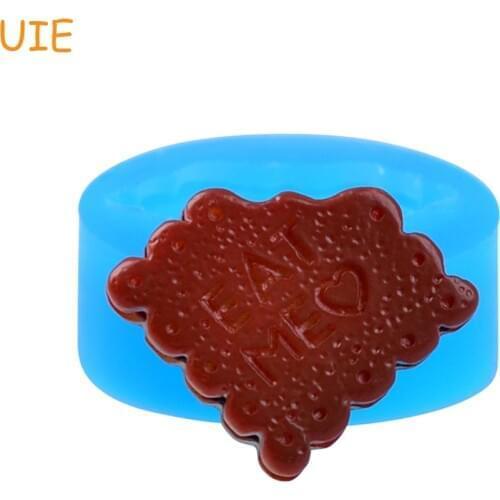 QYL407U 26.2mm EAT ME Bitten Cookie Silicone Mold - for Fondant, Cake Decorating Tools, Gum Paste, Biscuit, Candy, Resin Clay