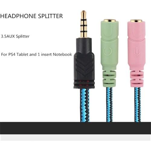 3.5mm Aux Headphone Splitter For G2000 G9000 Gaming Headset For PC Computer Tablet PS4 X-BOX Notebook High quality