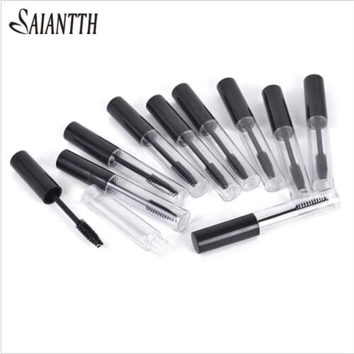Saiantth 10ML mascara brush empty tube eyelash growth liquid bottle makeup sample bottle cosmetics Refillable bottle transparent