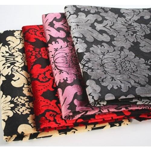 Width 57'' European Multi Color High Grade Large Flower Fabric By The Yard For Sofa Curtain Material