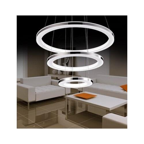 Simple modern chandelier led dining room lamp office lamp fashionable atmosphere personality ring living room Chandelier