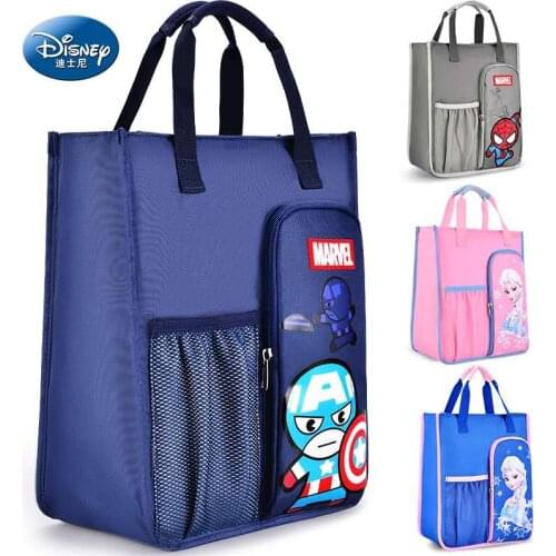 Disney Frozen Marvel Handbag for boys and girls primary school Tuition package remedial class book handbag shoulder bag mochilar