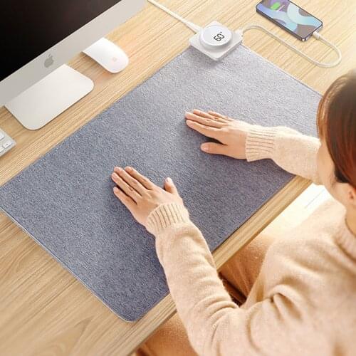 Waterproof Cotton Rotating Display Temperature Heating Mouse Pad Warm Table Mat Heating Office Desktop Oversized Warm Hand