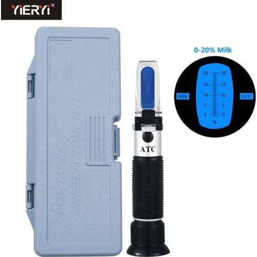 Yieryi New Portable Milk Concentration 0-20% Handheld Milk Refractometer Milk Concentration Tester With Box