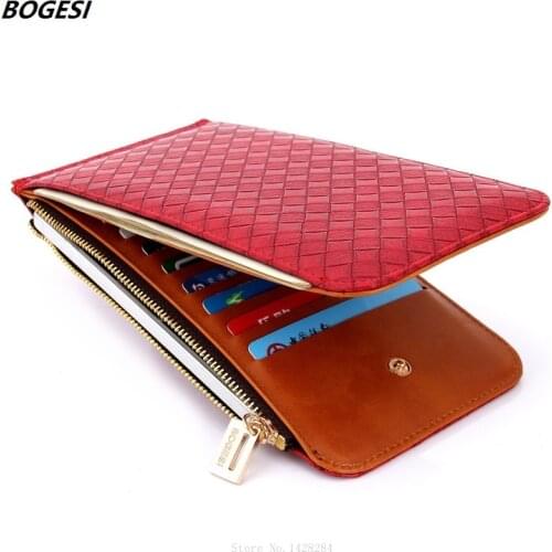 Fashion Womens Long Wallet Card Holder Ladise Clutch Mony Bag Mobile Phone Bag Girl Multi-function Card Case