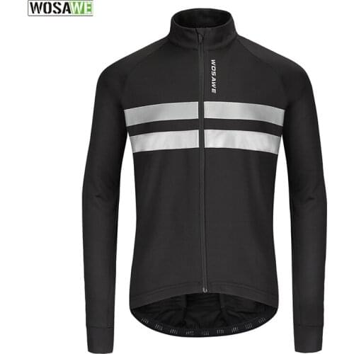 Winter Cycling Jacket Reflective Bike Coat Warm Bicycle Clothes Mtb Riding Clothing Wind Coat Thermal Fleece Cycle Windbreaker