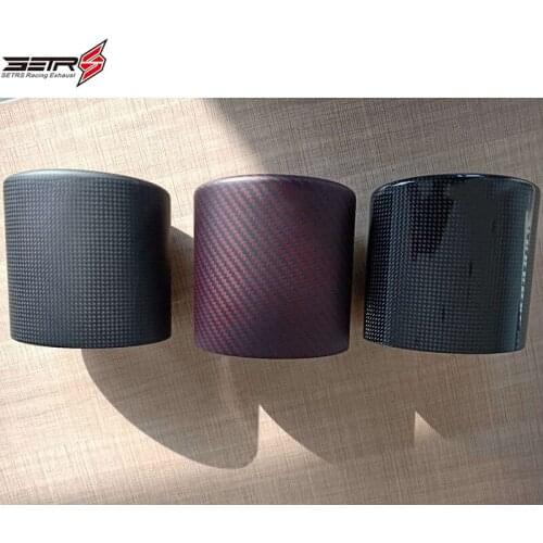 1pc Oval 115 x 95 mm Curly Full Exhaust Pipe Matt Glossy Red Cover Car Universal Exhaust Muffler Pipe Tip Cover