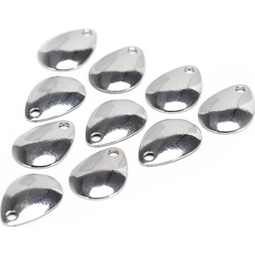 10pcs/lot Fishing Spinner Rings Blades Smooth Nickel Spoons Plaice Tackle Craft DIY bait fishing tool lure accessories