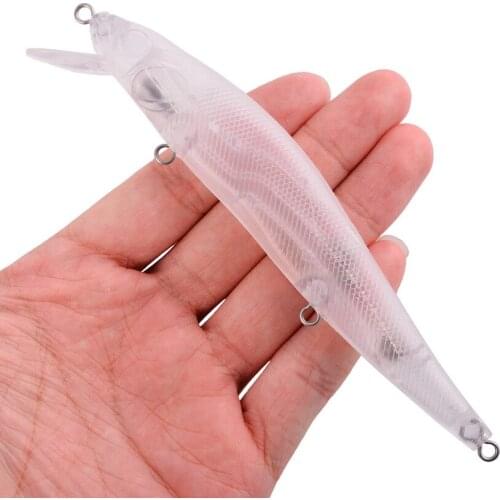 20Pcs Floating Unpainted Fishing Lure Body 17.7g Minnow Wobbler Swimbait Crankbait Tackle Artificial Hard Bait Pike Carp Pesca
