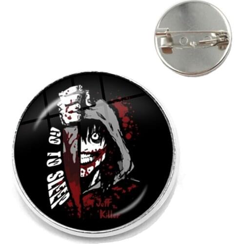2021 Jeff And Jane The Killer Brooch Pins Creepypasta Creepy Pasta Ticci Toby Gothic Cool Icons Badges on Backpack Hat Clothes