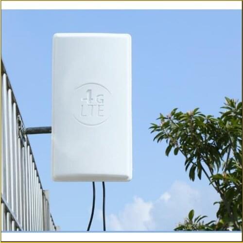 2*24DBI LTE outdoor MIMO antenna 4G dual polarization panel antenna SMA male connector (white) 10M cable