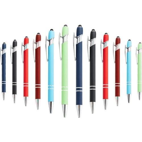300PCS 2 in 1 Ballpoint Pens Capacitive Stylus Drawing Tablet Pen Medium Point 1mm Black Ink School Office Supplies Wholesale K1
