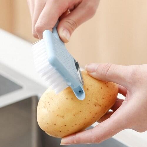 5 in 1 Garlic Grater Peeler Can Opener Digging Buds Vegetable Cleaning Brush Multifunctional Kitchen Supplies