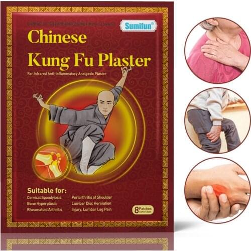 8Pcs Pain Relief Adhesive Patch Kung Fu Patch Medicated Patches New Knee Joint Back Medicated Patch Pain Relieve