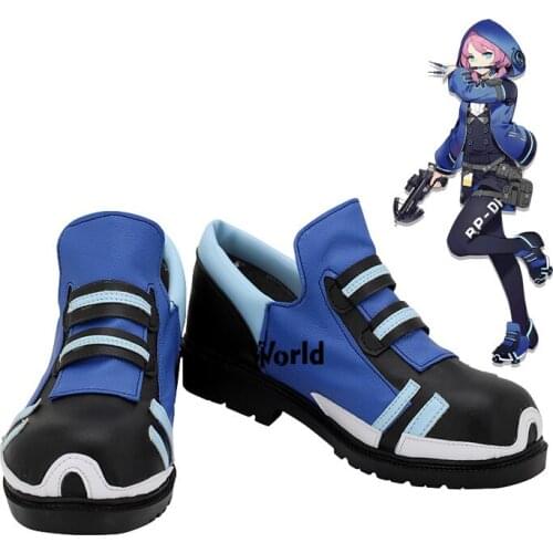 Arknights Blue Poison Games Customize Cosplay Low Heels Shoes Boots
