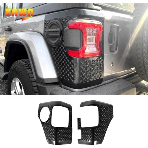 BAWA Car Rear Taillight Tail light Lamp Guard ABS Cover Trim Protector Accessories for Jeep Wrangler JL 2018 2019