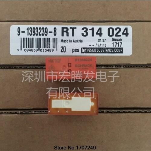 DHL Free Shipping 100% new original relay 100pcs/lot SCHRACK relay RT314024 24VDC 8PIN 16A 250VAC