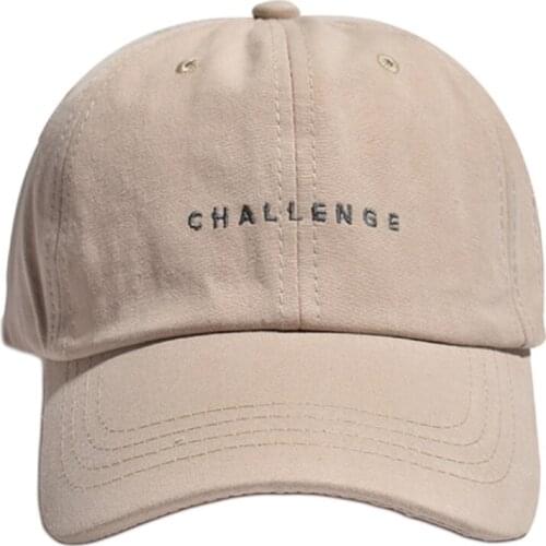 Unisex Challenge Letters Embroidery Baseball Cap Solid Color Visors Snapback Cap