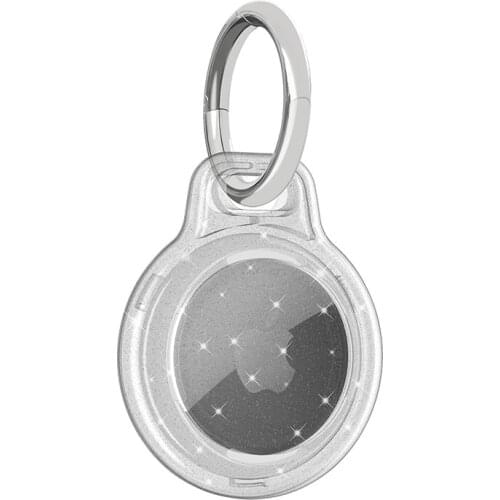 For Apple Airtag Case Soft Glitter Colorful texture Anti-lost Keychain Cover For Apple Airtags Matte Slim Loop Protective Sleeve