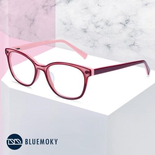 BLUEMOKY Acetate Children Glasses Frame Girls Boys Myopia Optical Spectacles Frames Child Cute Anti Blue Light Blocking Glasses