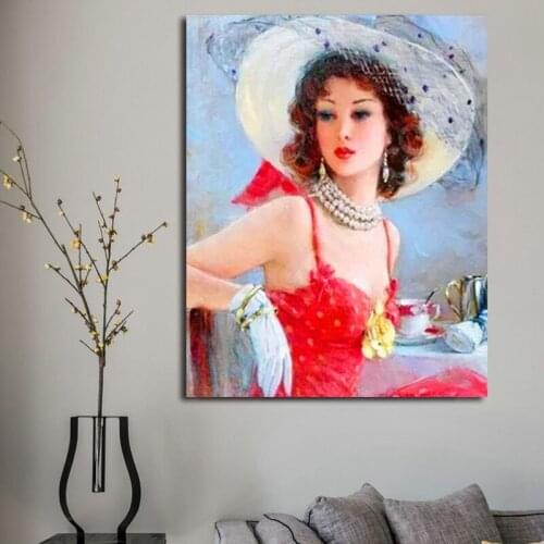 DIY colorings pictures by numbers with girl painting picture drawing painting by numbers framed Home