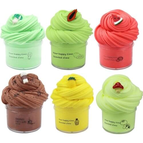 DIY Slime Supplies Fruit Kit Cloud Slime Aromatherapy Pressure Children Slime To Fluffy Slime Supplies Toys Soft Clay For Kids