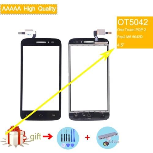 For Alcatel One Touch POP 2 Pop2 M5 OT5042 5042D 5042 Touch Screen Touch Panel Sensor Digitizer Front Glass Touchscreen