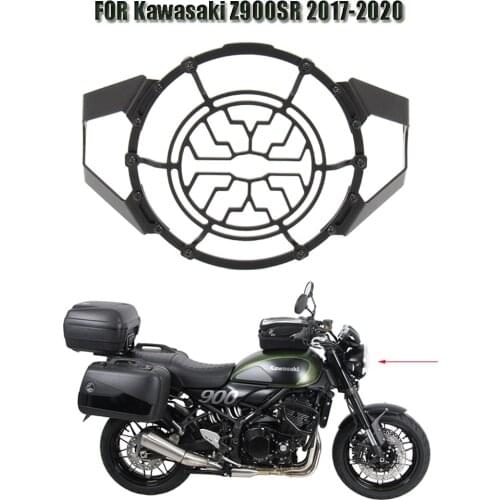 For kawasaki z900rs 2017 2018 2019 2020 Motorcycle Headlight Cover Protective Grille Mesh Guard Mounting Bracket