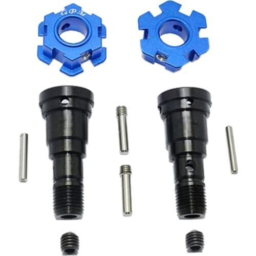 For TRAXXAS-1/5 X-MAXX 8S Model Car 45# Hardened Steel Front/Rear Universal CVD Joint + Wheel Hub Hex