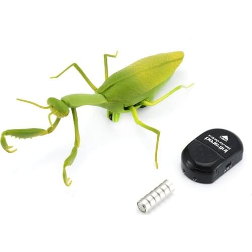 Electric Infrared Remote Control Simulate Mantis Shape Prank Toy Realistic Mini RC Mantis Insect Scary Trick Kids Toys