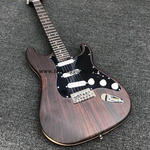 High quality electric guitar, all rose wood electric guitar, big head, negative matte paint, rose wood neck, rose wood body