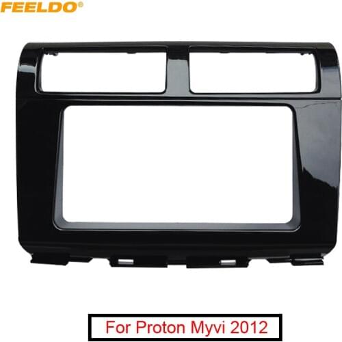 FEELDO 2Din 202*102MM Car CD DVD Radio Stereo Frame Panel Refitting Frame Dash Fascia Kits For Proton Myvi 2012